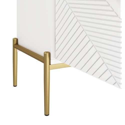 Skänk 162x80cm, Modernt förvaringsskåp & byrå, Mångsidig för vardagsrum & matsal White