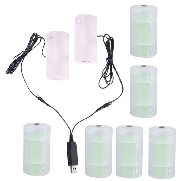 1 til 2 USB-strømforsyningssæt til D-batteri Erstat 1-4 stk. 1,5V D-cellebatteri