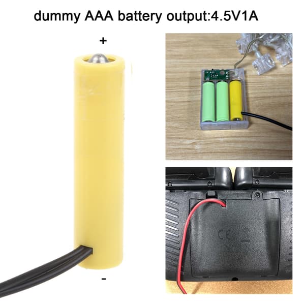 4.5V 3x1.5V AAA batterieliminatorer til LED elektronisk legetøjsstrømadapter EU