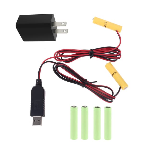 Dobbelt AAA-batterieliminator erstatter 1,5V AAA 3V 2AAA 4,5V 3AAA 6V 4AAA-batteri til husholdnings-elventilator, julelys