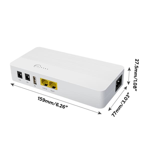 Multifunktionel Mini UPS Batteribackup Standby Uafbrydelig Strømforsyning POE24V EU