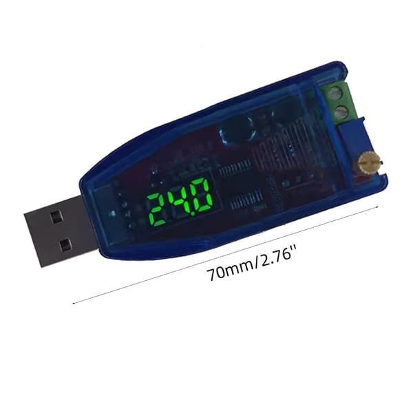 BoostBuck Converter USB Step Up / Down Strømforsyningsmodul DCDC 5V til 1V-24V Justerbar Udgang Green light