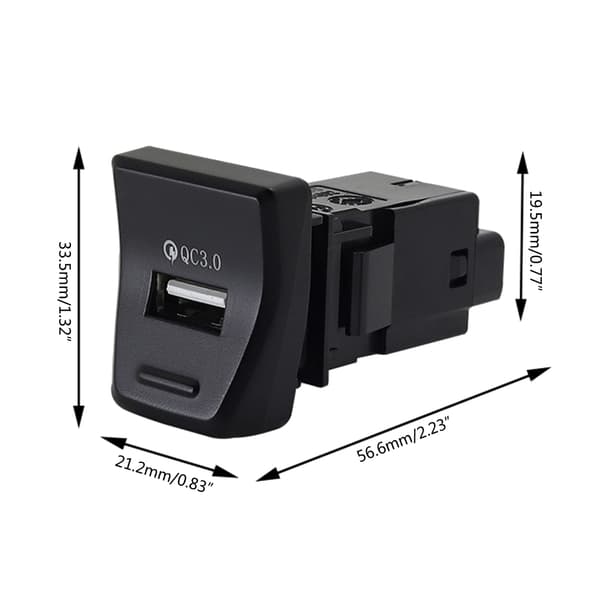 Snabb billaddare PD/QC3.0/USB-kontakt snabbladdande billaddaradapter ABS null - USB connector