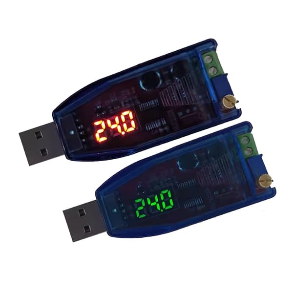 BoostBuck Converter USB Step Up / Down Strømforsyningsmodul DCDC 5V til 1V-24V Justerbar Udgang Green light