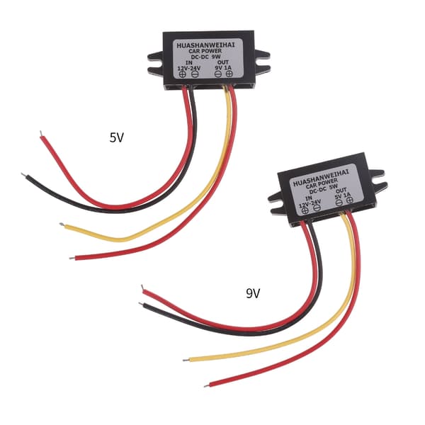 Direkte spenningsomformer 12V-24V til 5V/9V 1A DC til DC-adapter Strømforsyning Spenningsomformer Buck Step-down-modul 9V