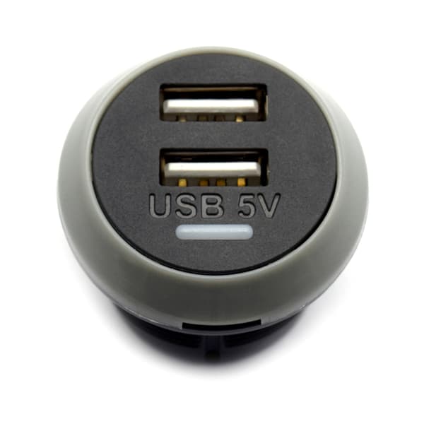 USB Dobbelt Oplader Biludtag 12V-24V Strømadapter Vandtæt USB Strømudtag null - 4.8A