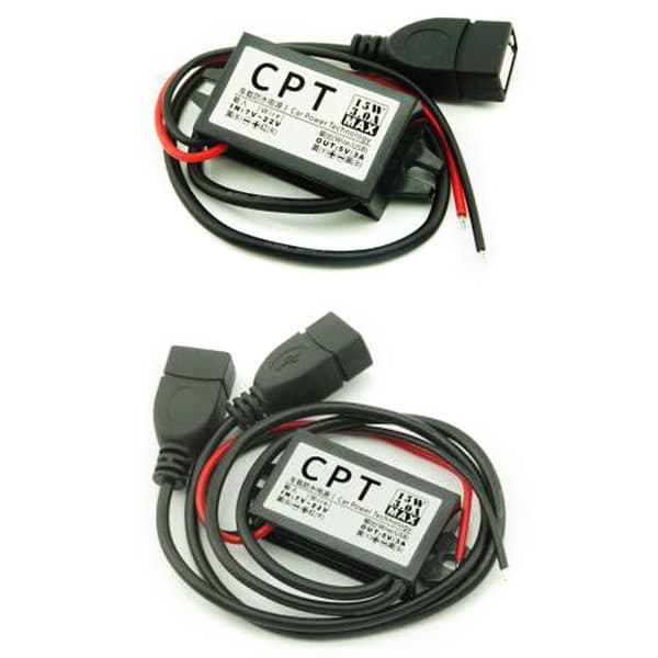12V til USB 12V til 5V USB-adapter Jævnstrøm Bucking Convertermodul 3A 15W null - Single USB