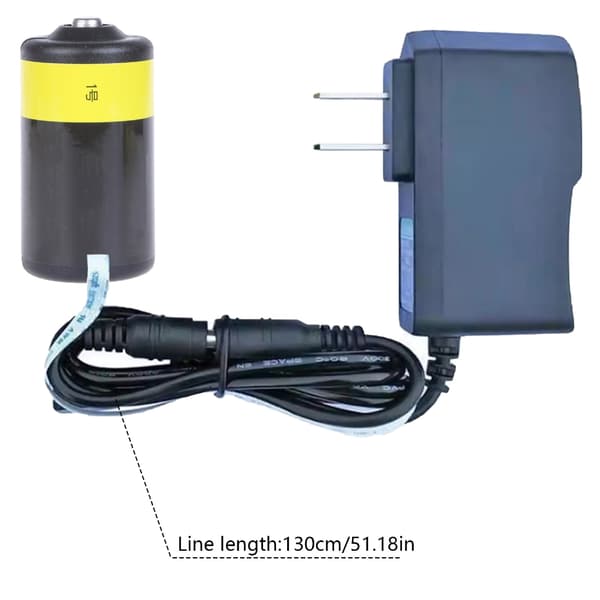 D-celle batterierstatning 1,5V D-celle strømforsyningsadaptere 2.3 meters