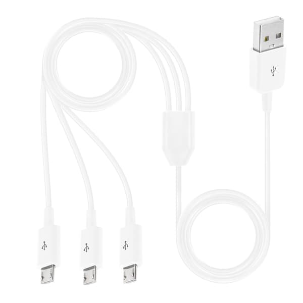 Micro USB Splitterkabel 3 i 1 Micro USB Laddningskabel Datasynkroniseringsadapterkabel Flexibilitet 3-i-1 Multifunktionskabel