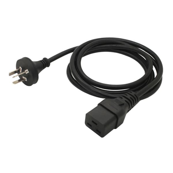 AU Australia 3-pin hann til C19 hunn forlengelseskabel, AU Australia til C19 3-pin strømadaptere null - B
