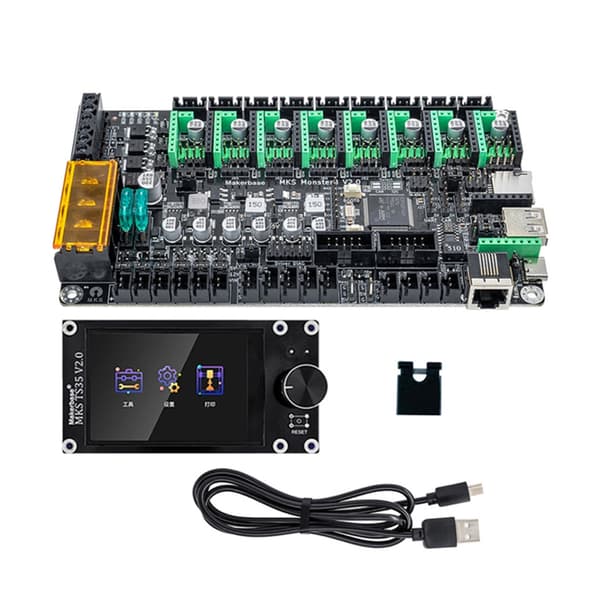 3D Printer Kontrolkort Monster8 V2 Bundkort integration 4KB EEPROM med TS35 Display TMC2209 til Voron 3D Printer