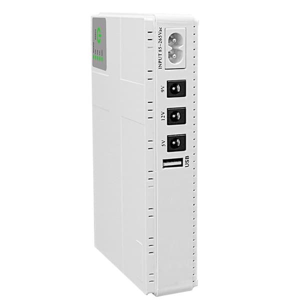 8800mAh Mini UPS Batteribackup for WIFI-ruter LED-lyslist Sikkerhetskamera White