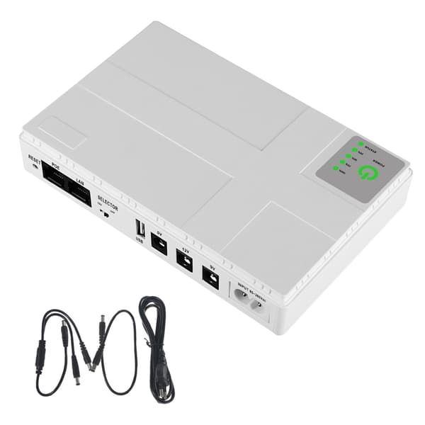 UPS 5V 9V 12V 1A Batteribackup Backupbatteri Uavbrutt strømforsyning EU