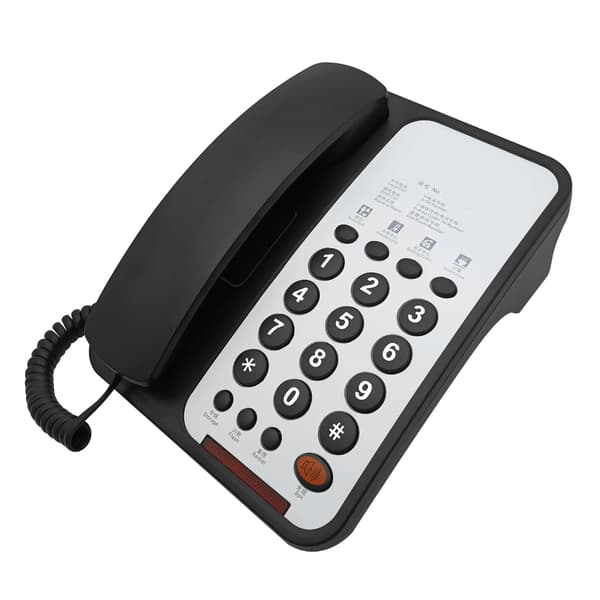 Fastnettelefon Basic fastnettelefon til seniorer Analog hjemmetelefon med genopkald Fastnet Lille skrivebords gæsteværelsestelefon