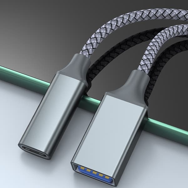 USB C OTG-adapter med hurtigopladning PD10W 2-i-1 USB C-splitter til bærbar computer Silver