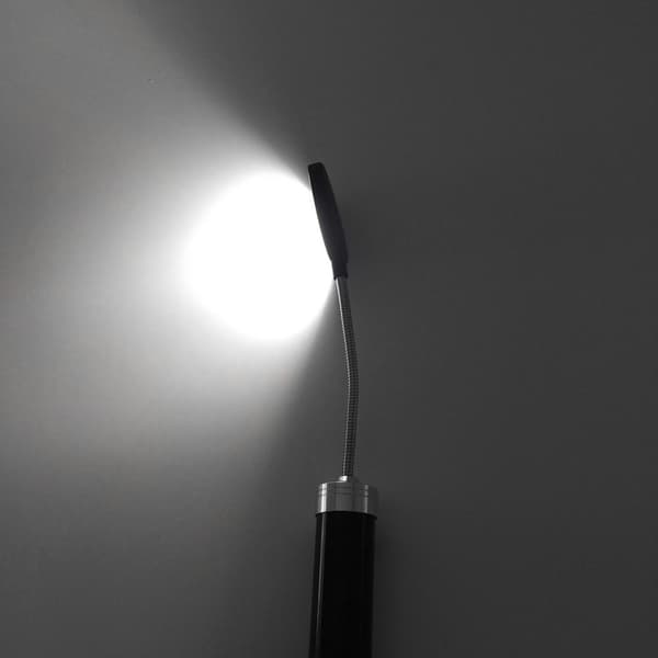 Fleksibel Magnetisk Base Computerbord Arbejdslys Lampe 15 LED Studielommelygte Black