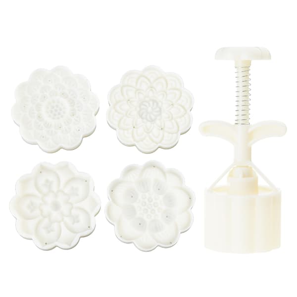 75g plastmateriale dessertform lotusformede stempler månekageforme til gør-det-selv