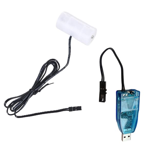 1m USB til C LR14 Batterieliminator 1V-24V til LED-lys Radio Ur Legetøjsventilator