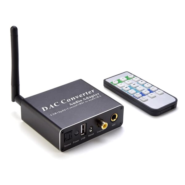 DAC lydkonvertering med Bluetooth-kompatibel 5.0 mottakerforsterker lyd DAC dekoderadapter mottakerforsterker U-disk