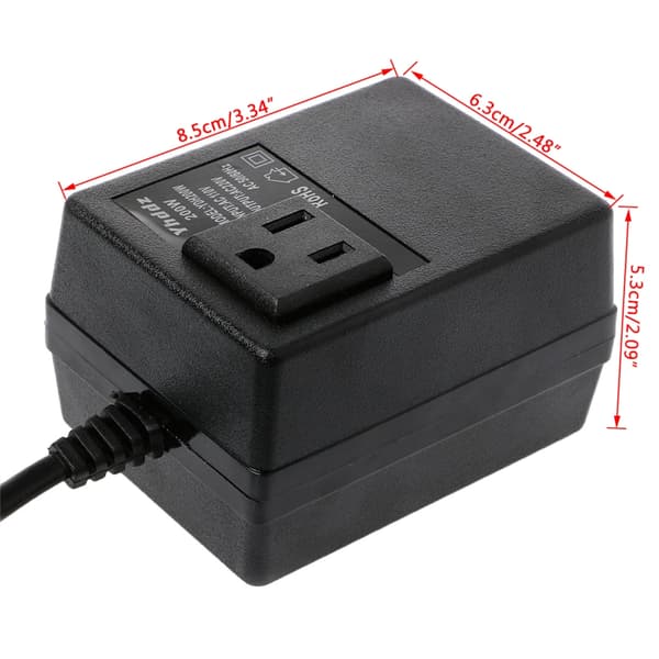 Høykapasitets 200W StepUp Spenningsomformer Konverterer 110V til 220V US-plugg