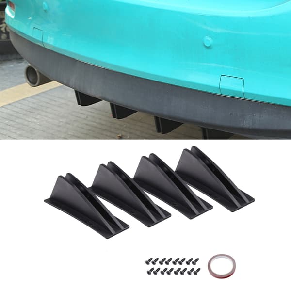 Bagkofangerbeskytter, Diffuser Splitter Bagkofangerlæbe, Ridsefast Spoiler Diffuser Splitter Black - One