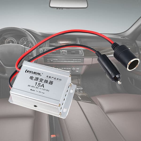 Strømforsyningsomformer 24-12V for bil-DVR-er og GPS-enheter