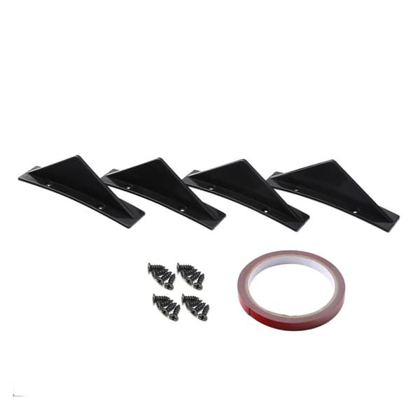 Bagkofangerbeskytter, Diffuser Splitter Bagkofangerlæbe, Ridsefast Spoiler Diffuser Splitter Black - One