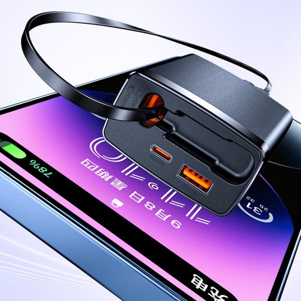 125W infällbara billaddare Typ C / 8Pin-kabel billaddare For apple - High allocation