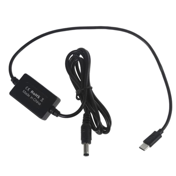 132 cm USB C 9V 12V PD til 8.4V 5.5x2.1mm strømkabel til cykel LED-lampe, lys, kamera, dummy-batteri og mere