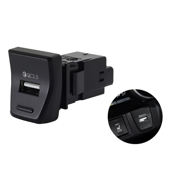 Snabb billaddare PD/QC3.0/USB-kontakt snabbladdande billaddaradapter ABS null - USB connector