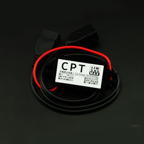 12V til USB 12V til 5V USB-adapter Jævnstrøm Bucking Convertermodul 3A 15W null - Dual USB