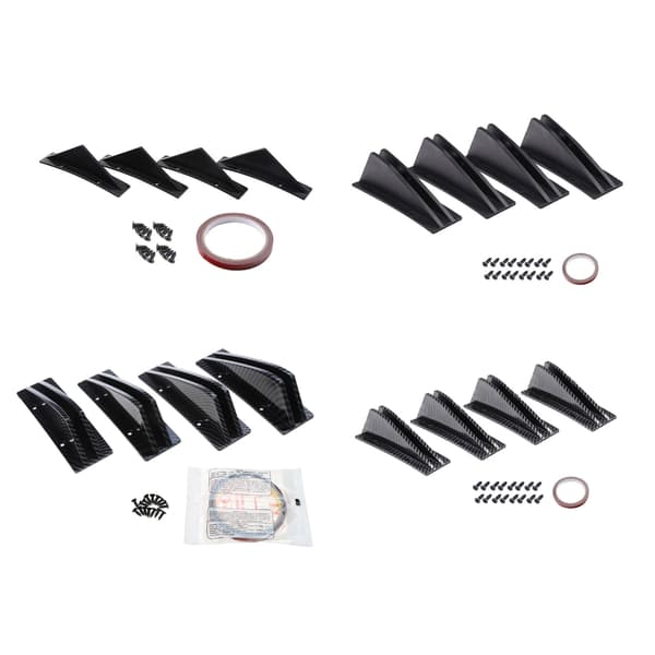 Bagkofangerbeskytter, Diffuser Splitter Bagkofangerlæbe, Ridsefast Spoiler Diffuser Splitter Black - One