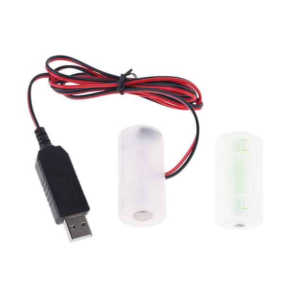 USB-strömadapter ersätter 3 4,5 6V AM2 LR14 C batterieliminator