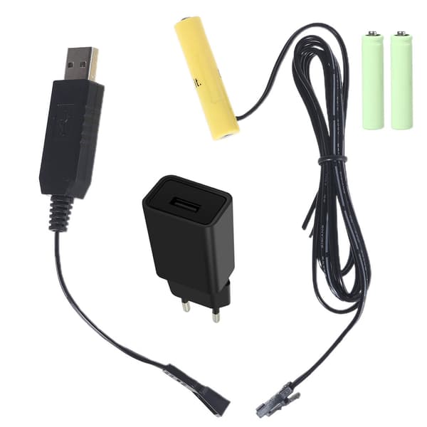 AC till USB-strömadapter för AAA-batteri, ersätter 1-4 st 1,5V AAA-batterier