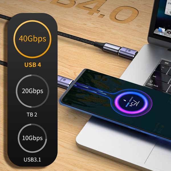 USB C forlængeradapter dataoverførsel til USB-C-enheder forgyldningsproces C Mother Turn C Moth