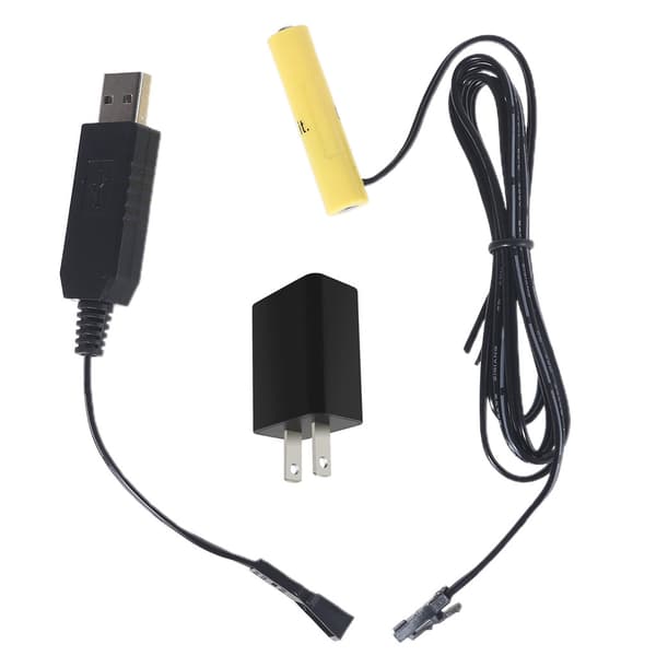 AC til USB strømforsyningsadapter til AAA-batteri, erstatter 1-4 stk. 1,5V AAA-batteri