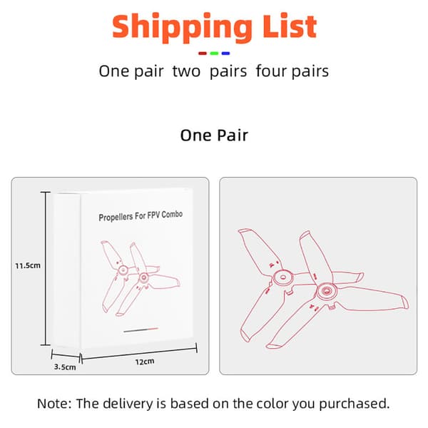 Propeller för FPV Racing RC Drönare Quadcopter Multirotor Tillbehör Drönarpropeller Ersättning Red 1 pair