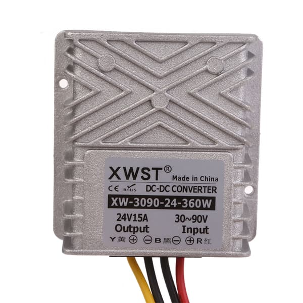Strømforsyningsløsning Step Down Buck-modul 30V-90V til 24V strømomformer IP67 vanntett for LED-strips 8A
