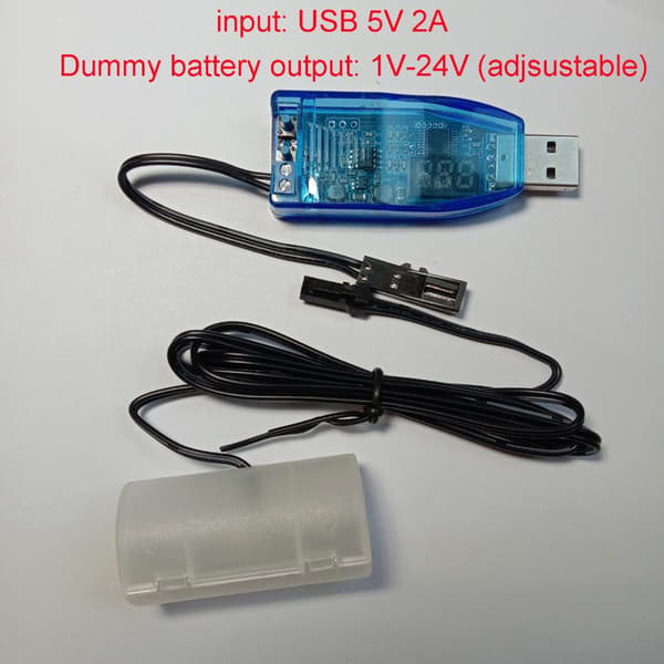 1m USB til C LR14 Batterieliminator 1V-24V til LED-lys Radio Ur Legetøjsventilator