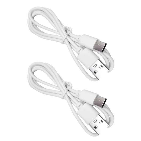 2 stk. hurtigladekabel hann USB til hann Type C datakabel støtter 1A lading og datasynkroniseringsfunksjon for bærbare datamaskiner