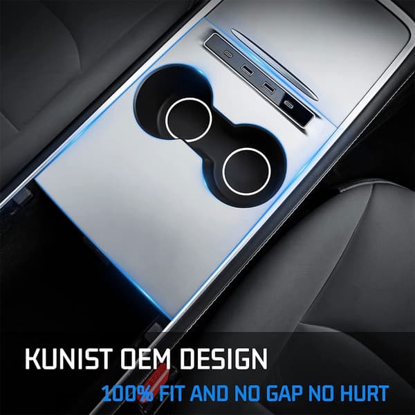 USB Hub Dockingstasjon for midtkonsoll Splitter Smart Sensor Hurtigladingsadapter Tilbehør Passer for Y