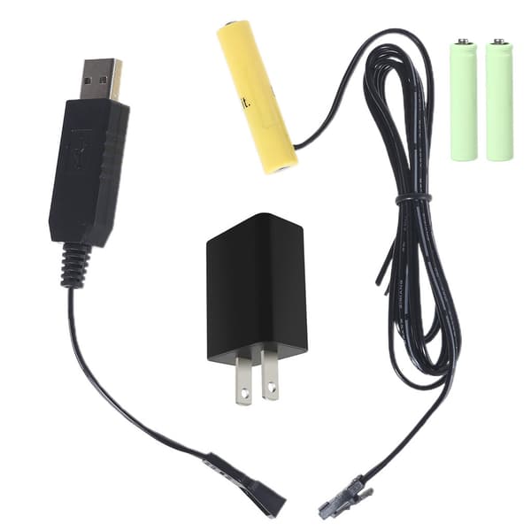 AC till USB-strömadapter för AAA-batteri, ersätter 1-4 st 1,5V AAA-batterier