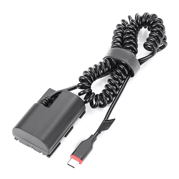 Typ-C till LPE6 DR-E6 Dummy Batteri Kamera Strömkabel för 60D 70D 80D 5DS