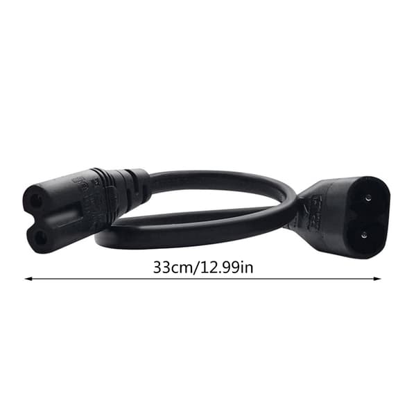 2-pin IEC320-C7 til C8-kontaktadapterkabel Hannplugg til Hunnkontaktkabel