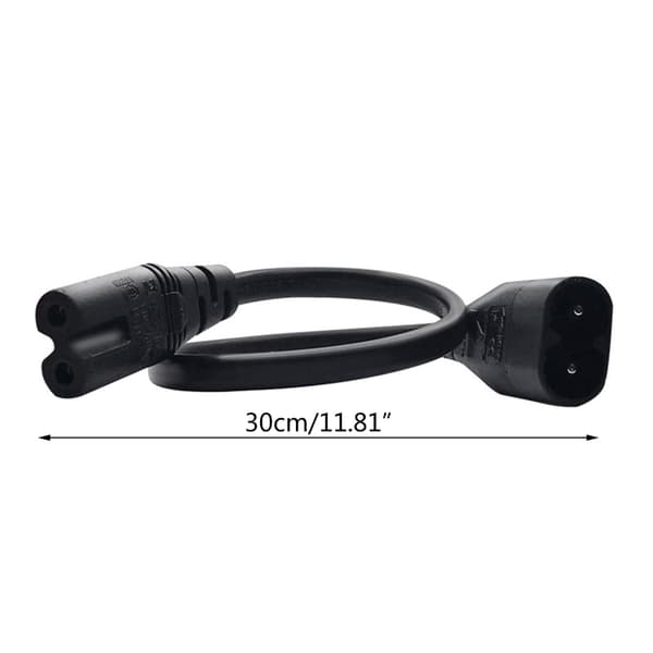 2-bens stikledning IEC320-C7 til IEC320-C8 konverteradapterkabel strømkabel