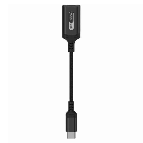Multifunktionel 8-bens hun til Type-C han kabeladapterstik Black