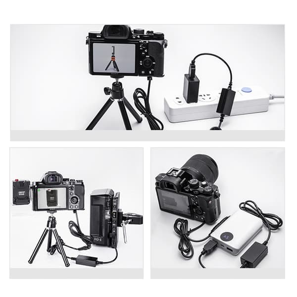 USB til DR E6 til LP E6 ACK-E6 til DC-kobling Dummy Batteri Kamera Strøm til 5D M