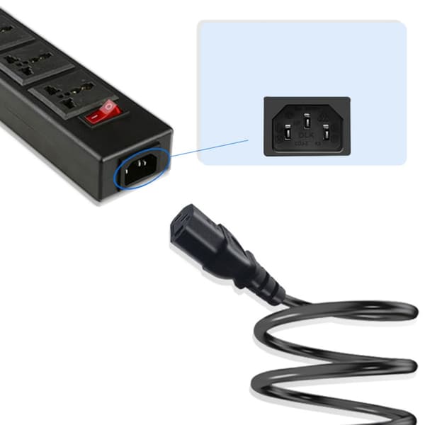 1,8M/5,9FT forlengelse av IEC320 strømkabel C20 hann til C13 hunnadaptere