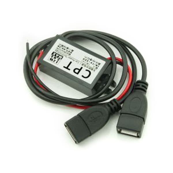 12V til USB 12V til 5V USB-adapter Jævnstrøm Bucking Convertermodul 3A 15W null - Dual USB