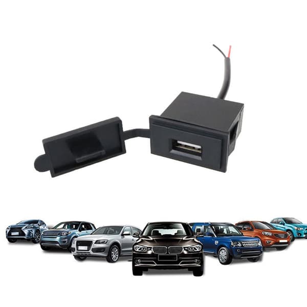 Lader 12V 24V Sokkel 2.4A Adapter Enkel USB Vanntett Strømadapterbryter